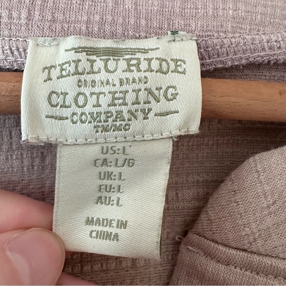 Telluride Earthy Neutral Textured Cropped Button Down Women’s Shirt Size Large - Picture 10 of 11